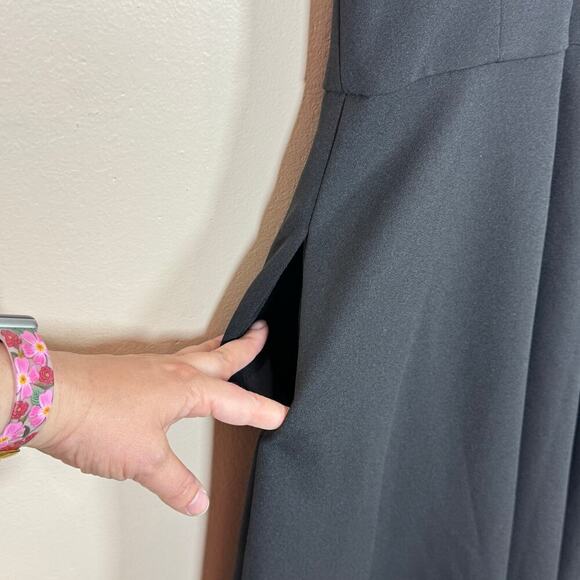 Maggy London Illusion Mini Dress black Fit and Flare  Rockabilly Size 10 Formal - Picture 9 of 15